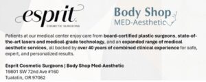 esprit® cosmetic surgeons